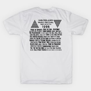 Shelterlands Music Festival - BANDS - Black T-Shirt